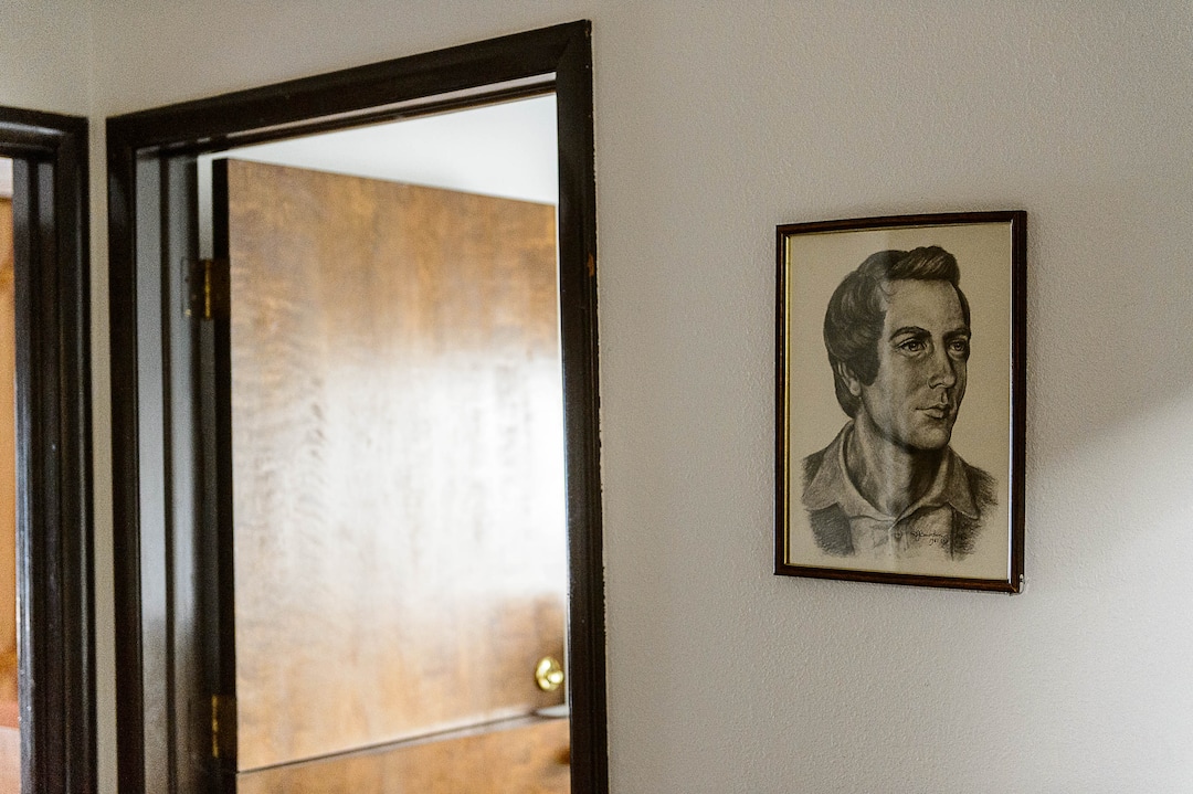 (Trent Nelson | The Salt Lake Tribune)  A portrait of Joseph Smith hangs in the office at Pines Academy, Pinesdale, Mont.