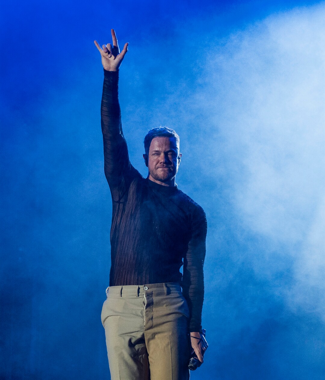 (Rick Egan | The Salt Lake Tribune) Dan Reynolds sings for Imagine Dragons, at Rice-Eccles Stadium, on Friday, Aug. 5, 2022.