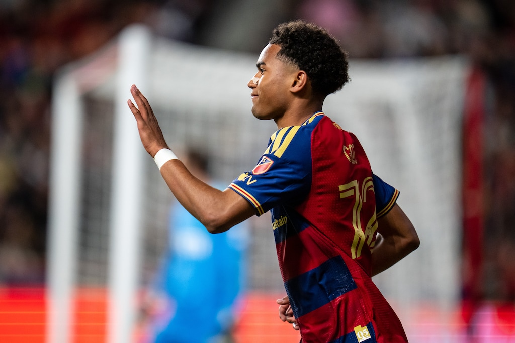 (Trent Nelson  |  The Salt Lake Tribune) Real Salt Lake forward Zavier Gozo (72) as Real Salt Lake hosts Austin FC, MLS soccer in Sandy on Saturday, March 14, 2026.