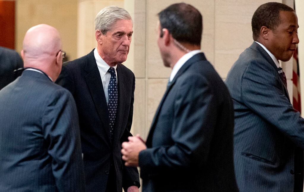 FILE - In this June 21, 2017, file photo. Former FBI Director Robert Mueller, the special counsel probing Russian interference in the 2016 election, arrives on Capitol Hill for a closed-door meeting before the Senate Judiciary Committee in Washington.  (AP Photo/Andrew Harnik, File)