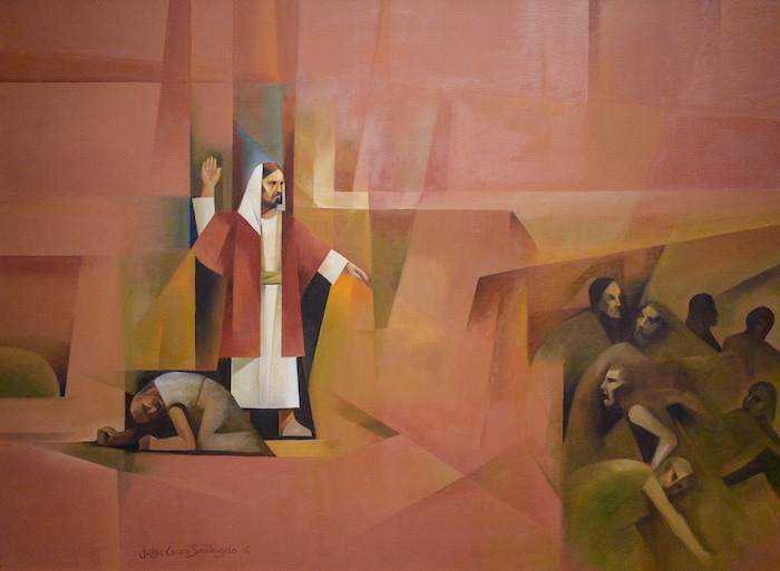 (Leah Hogsten | The Salt Lake Tribune) Jorge Cocco Santángelo's "El Gadareno" or "The Godarene," oil on canvas, 2016. The Church of Jesus Christ of Latter-day Saints Church History Museum presented two new art exhibits, Thursday, May 17, 2018. Paintings created by Argentine artist Jorge Cocco Santángelo and large-scale images taken by LDS Church staff photographers Cody Bell and Leslie Nilsson will be on display beginning May 17 through Oct. 9, 2018, and January 2019, respectively.