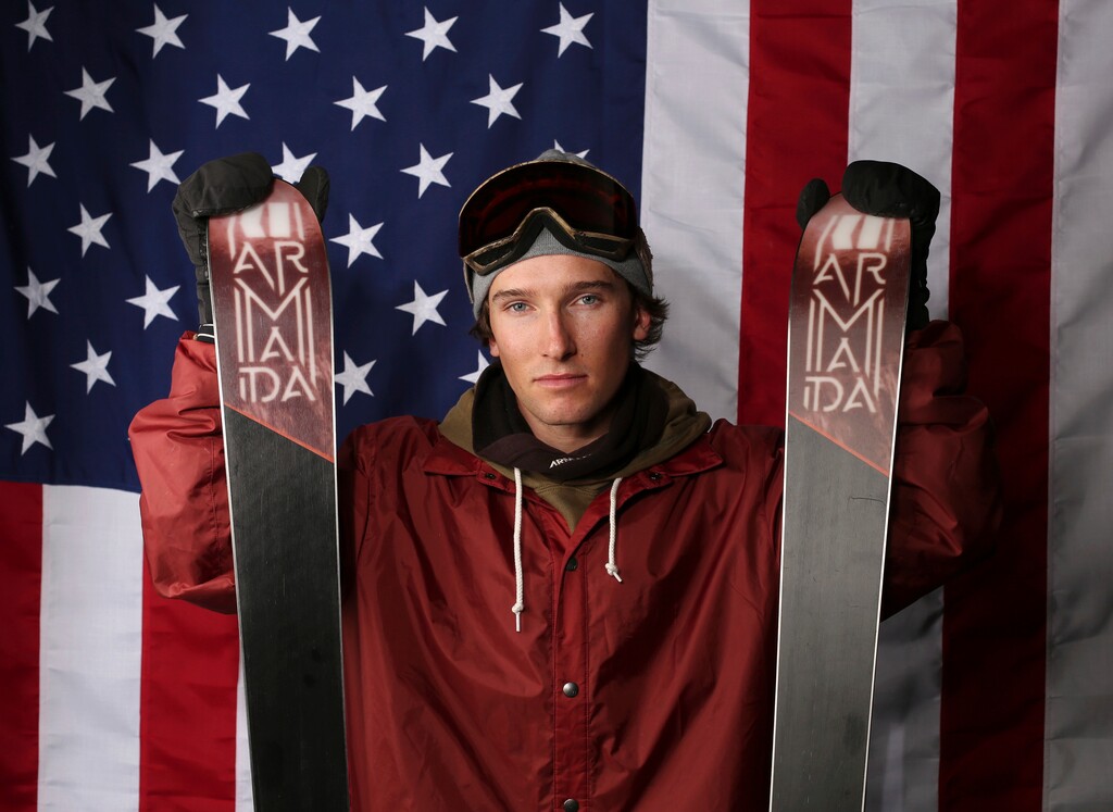 FILE - In this Tuesday, Sept. 26, 2017, file photo, halfpipe skier Torin Yater-Wallace poses for a portrait at the U.S. team media summit in Park City, Utah. In spite of many obstacles in his life, Yater-Wallace is on the precipice of making another U.S. Olympic team. (AP Photo/Rick Bowmer, File)
