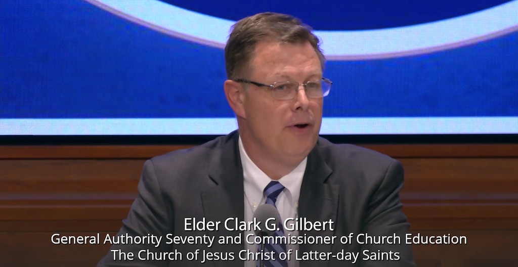 (The Church of Jesus Christ of Latter-day Saints) Clark Gilbert speaks at the J. Reuben Clark Law Society 2025 Annual Fireside. He says there are efforts afoot to "suppress religious viewpoints and practices.”