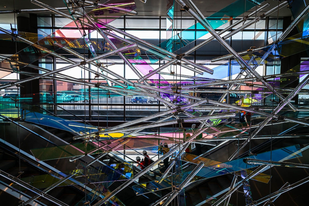 (Trent Nelson  |  The Salt Lake Tribune) The Falls, an art installation at the new Salt Lake City International Airport on Thursday, Aug. 27, 2020.