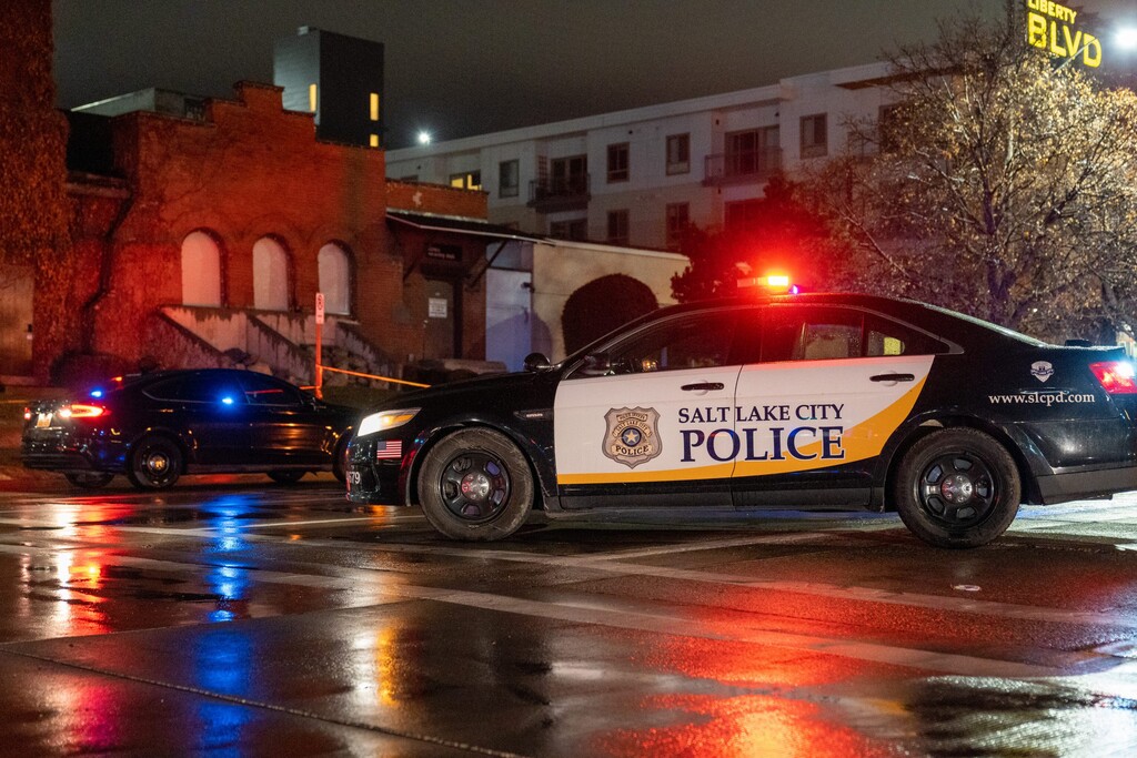 (Salt Lake City Police Department) Salt Lake City police officers investigate after a hit-and-run crash killed a man near 700 East and 500 South.