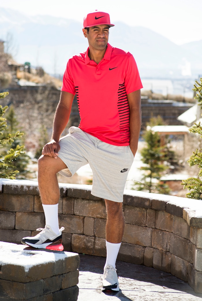 (Rick Egan  |  The Salt Lake Tribune)     Tony Finau at his home in Lehi.  Finau is making his debut in the Masters golf tournament next month. Friday, March 16, 2018.


