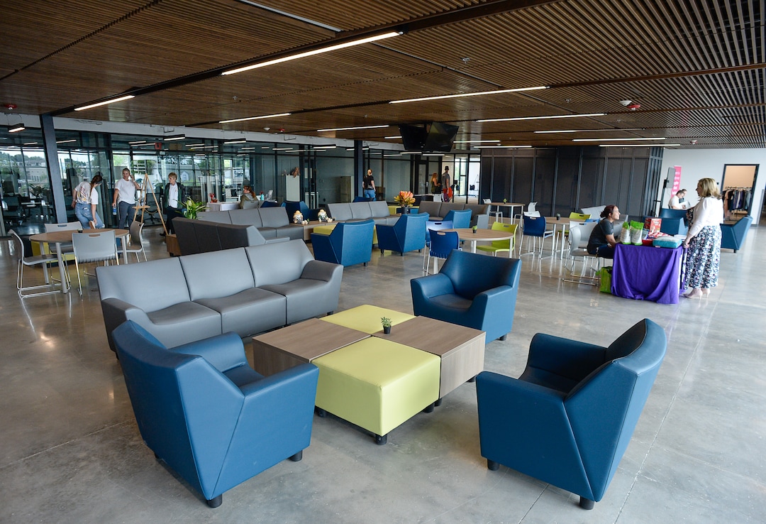 (Francisco Kjolseth  |  The Salt Lake Tribune)  Shelter the Homeless and Catholic Community Services of Utah (CCS) holds a public open house at the Gail Miller Resource Center on Friday, Sept. 6, 2019, with self-guided tours for the public to see the brand new building and learn about the services that will be provided there for both men and women.