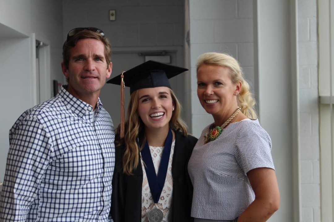 Jennifer and Dave Parkin with their daughter Ruby.