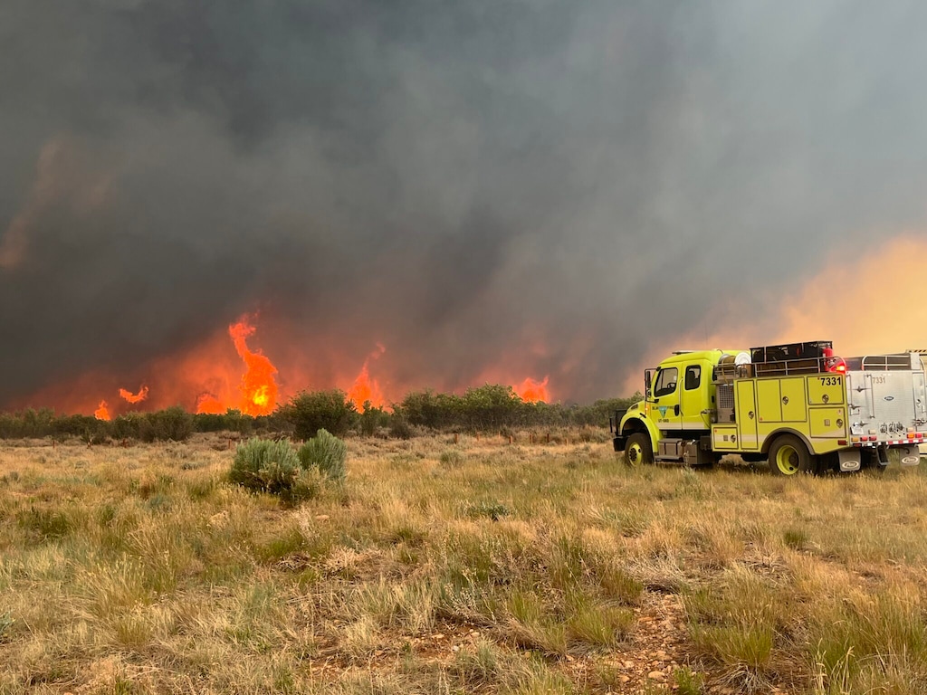 (Photo courtesy of InciWeb) The Deer Creek Fire remains at 7% contained six days after it started near Old La Sal.