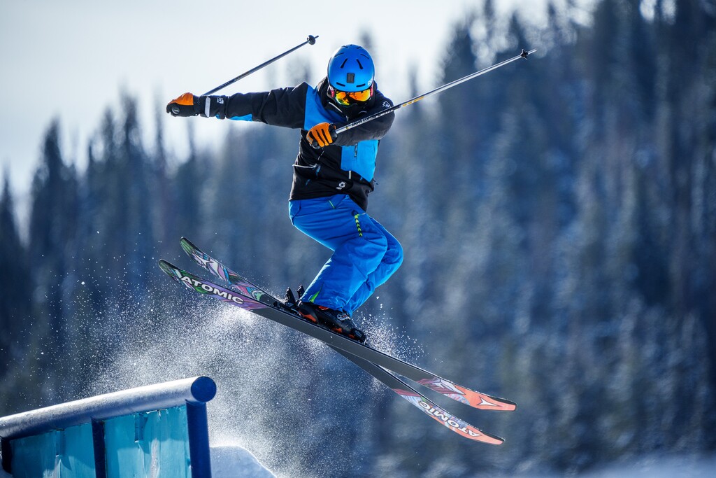 (Trent Nelson  |  The Salt Lake Tribune) A skier enjoys opening day at Solitude Mountain Resort on Friday, Nov. 10, 2023. Three more Utah resorts plan to fire up their lifts Friday, but Alta and Snowbasin recently pushed back their openers.