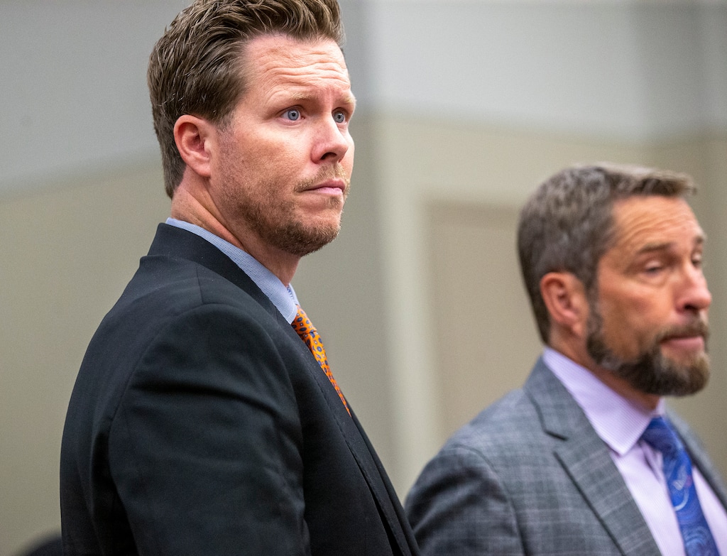 In this Nov. 15, 2019 file photo Paul Petersen appears at court in the Matheson courthouse in Salt Lake City Utah with his attorney Scott Williams. The Arizona elected official accused of paying women from a poor Pacific island nation to give their babies up for adoption in the United States made an appeal Wednesday, Dec. 11, 2019 to keep his job. (Scott G. Winterton/The Deseret News via AP, Pool)