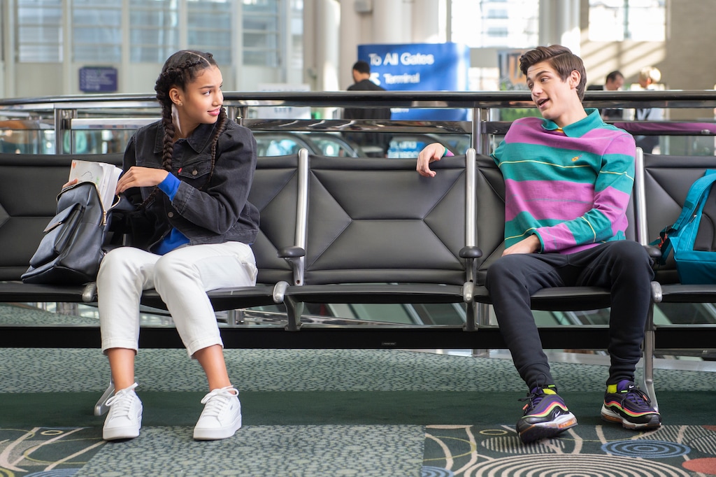 (Fred Hayes | Disney) Former "Andi Mack" costars Sofia Wylie and Asher Angel reunite on "High School Musical: The Musical: The Series."