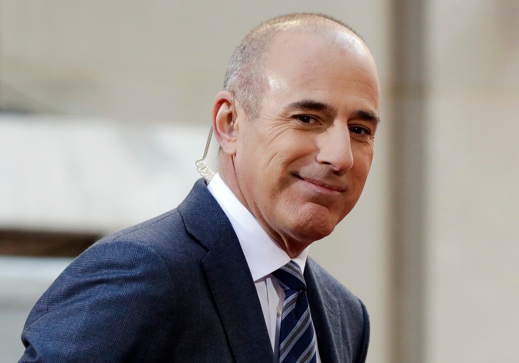 (Richard Drew | The Associated Press) In this April 21, 2016, file photo, Matt Lauer, co-host of the NBC "Today" television program, appears on set in Rockefeller Plaza, in New York. NBC News announced Wednesday, Nov. 29, 2017, that Lauer was fired for "inappropriate sexual behavior."