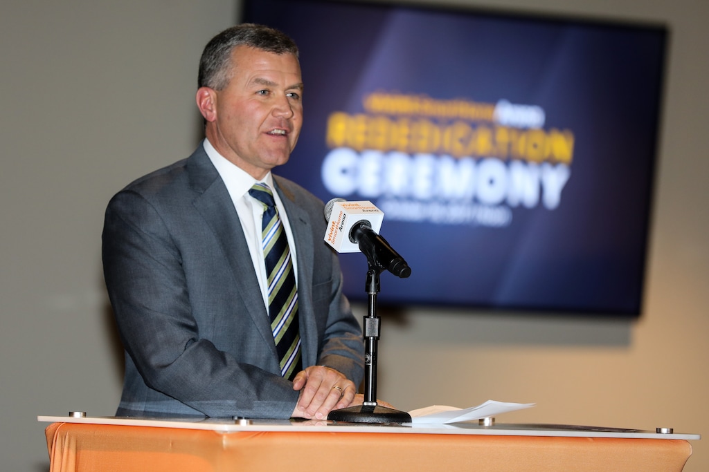 (Photo courtesy of Larry H. Miller Group of Companies) Utah Jazz president Jim Olson says the team's streaming service will be key in "maximizing our brand reach to the widest audience possible."