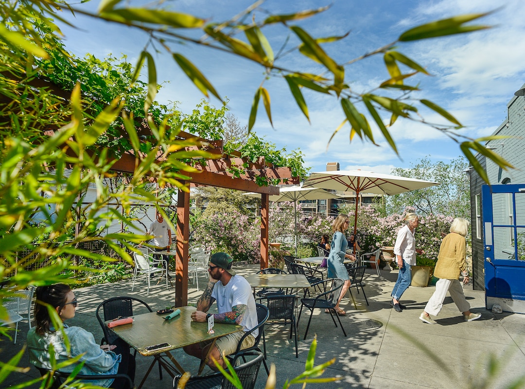 (Francisco Kjolseth  |  The Salt Lake Tribune)  The Dayroom which opened in November 2018 near the state capital, shares the space adjacent to Em's Restaurant (formerly Alchemy Coffee) which offers a cozy space, small front patio and a much larger patio on the other side of the restaurant for patrons to enjoy.