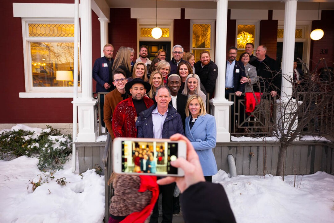 (Trent Nelson | The Salt Lake Tribune)  Staff and board members pose for a photo as Encircle: LGBTQ+ Family and Youth Resource Center opens its second location in Salt Lake City on Friday February 8, 2019.