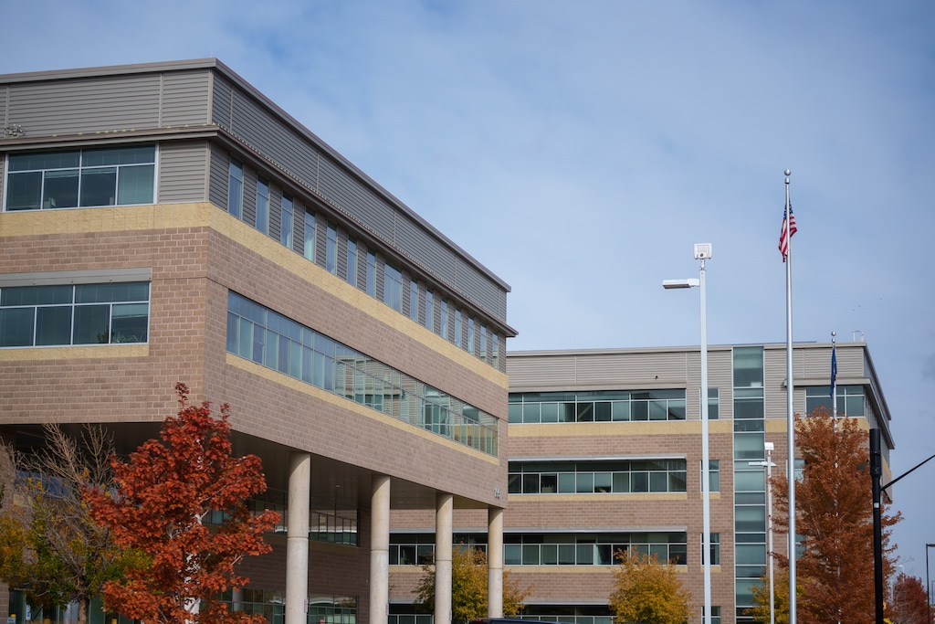 (Trent Nelson  |  The Salt Lake Tribune) State office buildings housing the Utah Department of Health and Human Services in Salt Lake City in 2022.