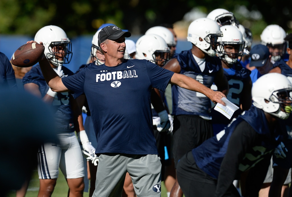 Francisco Kjolseth | The Salt Lake Tribune
Ty Detmer is looking for answers as BYU's offensive coordinator.