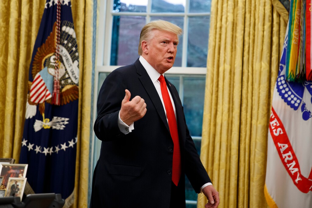 (Alex Brandon | AP file photo)  President Donald Trump speaks in the Oval Office of the White House on Thursday, Sept. 5, 2019, in Washington.