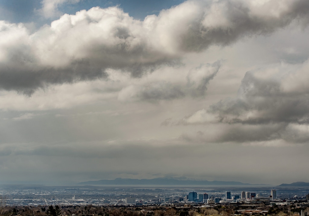 (Francisco Kjolseth | The Salt Lake Tribune) Several metropolitan areas around the country have seen improved air quality as more people work from home and social distance in an effort to curb the spread of the coronavirus. Utah Department of Air Quality spokesman Jared Mendenhall says that hasn't been the case in the Salt Lake Valley, as seen on Wednesday, March 25, 2020, or in the Beehive State as large, since March and April are generally good air quality months. Though if the coronavirus was happening in December, he said the efforts would be making a difference.