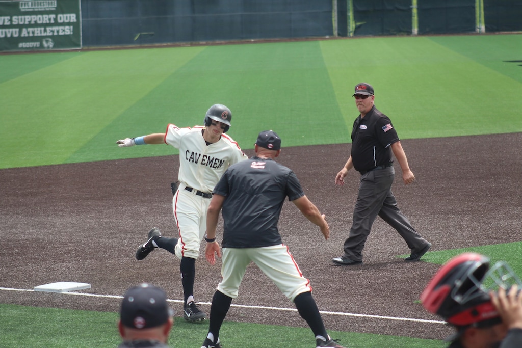 (Fisher Ingersoll) American Fork High junior Fisher Ingersoll runs around the bases. He won the Gatorade Player of the Year award for high school baseball in Utah, becoming the first in school history to receive that accolade for the sport.