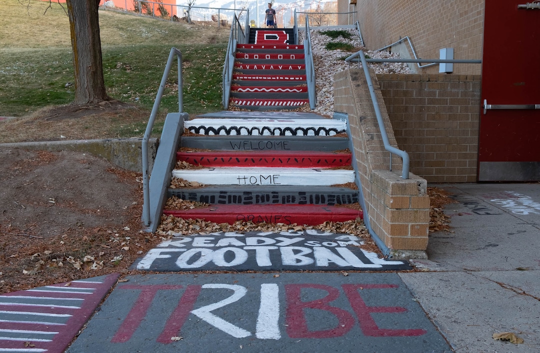 (Francisco Kjolseth  |  The Salt Lake Tribune) Sidewalks are pictured around Bountiful High on Monday, Nov. 30, 2020 after the school announced it would to retire The Braves name.