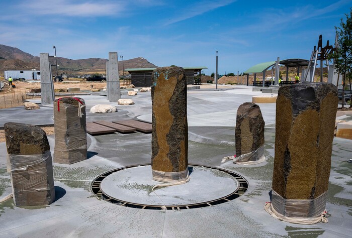 (Rick Egan | The Salt Lake Tribune) The playground at Magna Regional Park, photographed on June 17, 2021, is under construction, but the park has an estimated opening date in August.