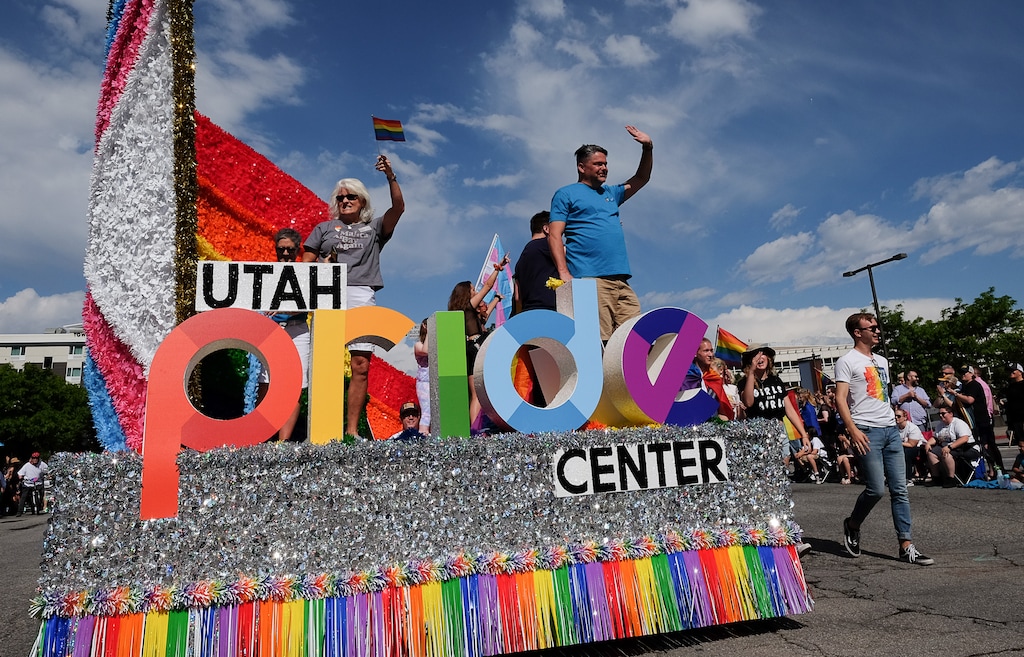 (Francisco Kjolseth  |  The Salt Lake Tribune)  Thousands participate in the Utah Pride Parade in Salt Lake City on Sunday June 2, 2019.
