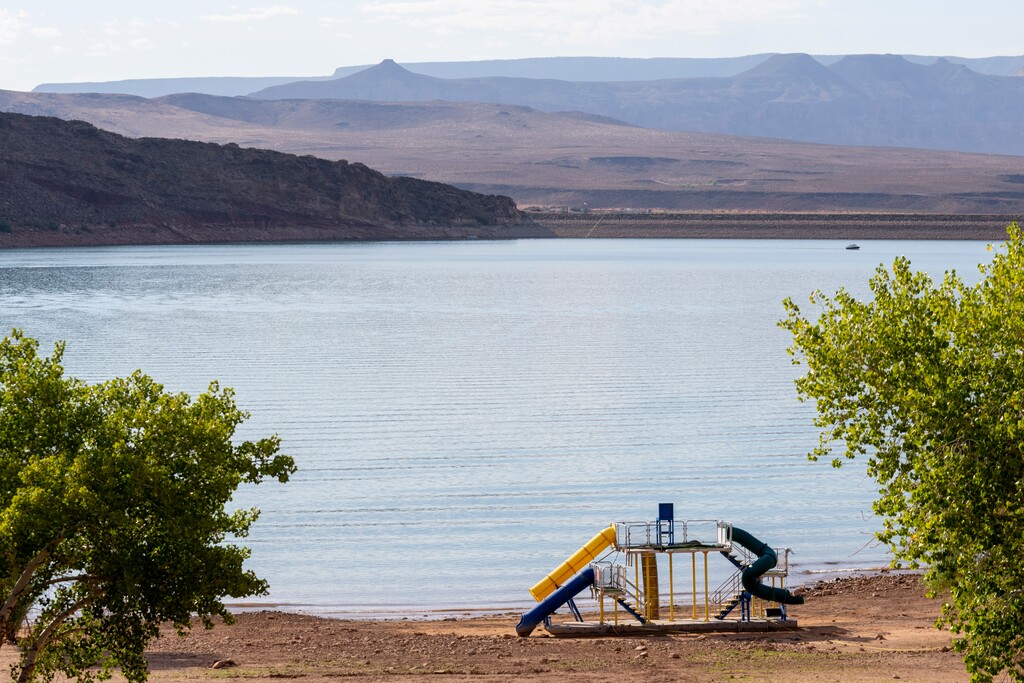 (Rick Egan | The Salt Lake Tribune) Quail Creek reservoir  on  Monday, August 25, 2025.
