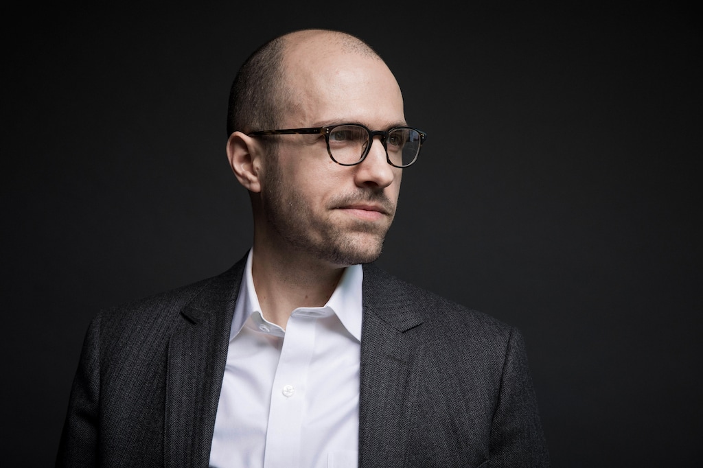 In this Dec. 13, 2017, file photo, A.G. Sulzberger poses for a photo on the 16th floor of the New York Times building in New York. (Damon Winter/The New York Times via AP, File)