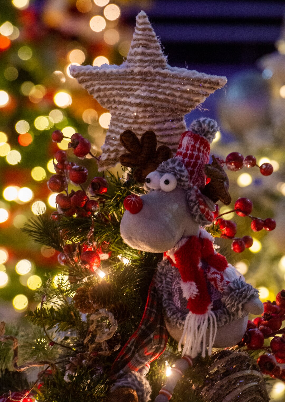 (Rick Egan | The Salt Lake Tribune) A detail of the top of one of the 150 trees that are a part of Festival of Trees, the Utah holiday fund-raiser for Primary Children's Hospital. This year's event, previewed to the media on Monday, Nov. 23, 2020, happens in Vivint Smart Home Arena, but will only be seen by the public online.