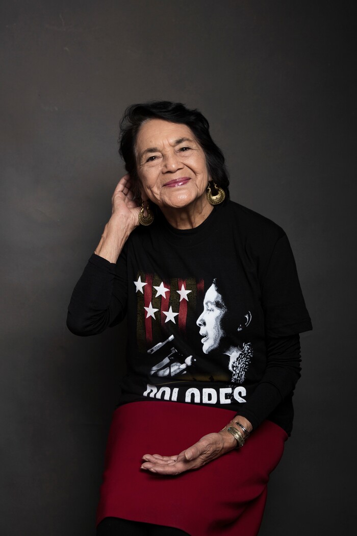 Dolores Huerta poses for a portrait to promote the film, "Dolores", at the Music Lodge during the Sundance Film Festival on Friday, Jan. 20, 2017, in Park City, Utah. (Photo by Taylor Jewell/Invision/AP)