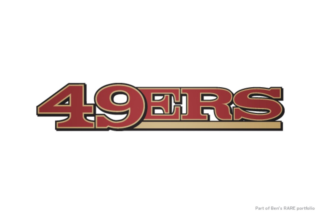 San Francisco 49ers logo, designed by RARE Design, including Ben Barnes