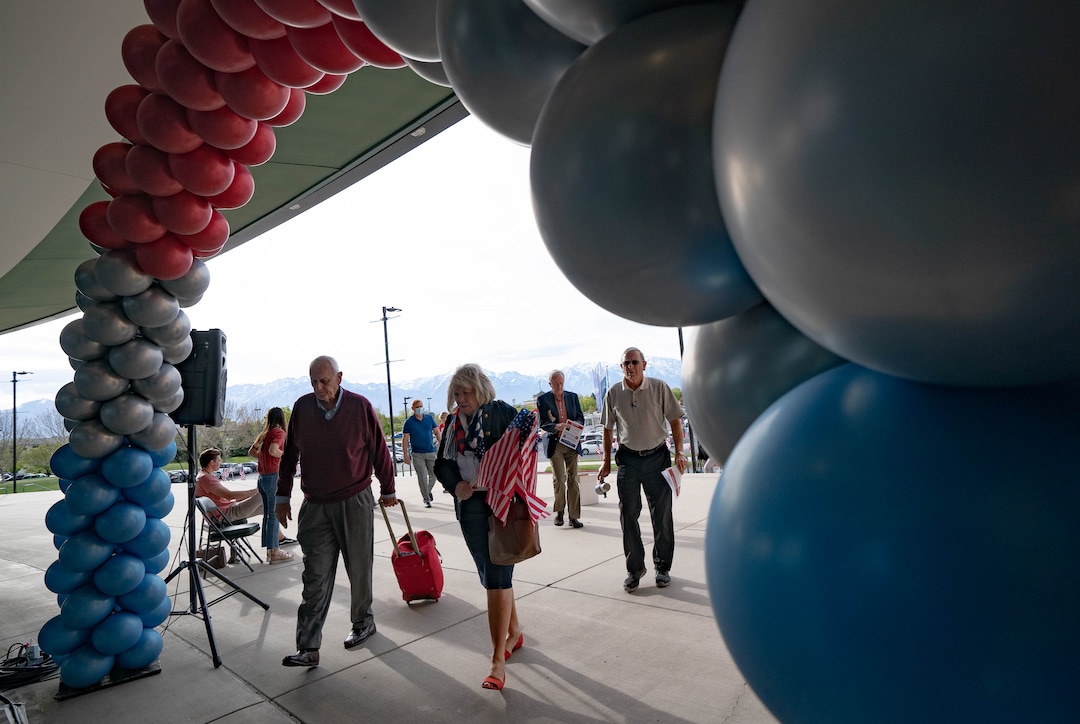 (Francisco Kjolseth | The Salt Lake Tribune) Delegates attend the Utah Republican Party’s 2021 Organizing Convention at the Maverik Center in West Valley City on Saturday, May 1, 2021, as they return to an in-person format after the pandemic forced the nominating convention to go online last year.