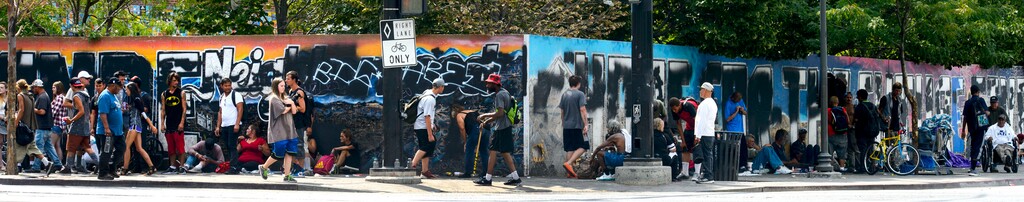 (Steve Griffin  |  The Salt Lake Tribune)  The corner of 200 south and 500 west near where a man was shot late Thursday August 3, 2017 in downtown Salt Lake City Friday August 4, 2017.