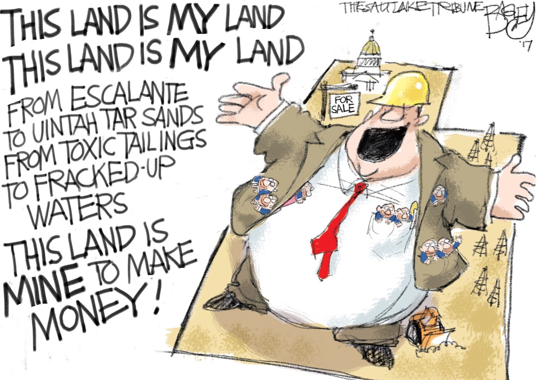 This Pat Bagley cartoon appears in The Salt Lake Tribune on Sunday, Dec. 31, 2017.