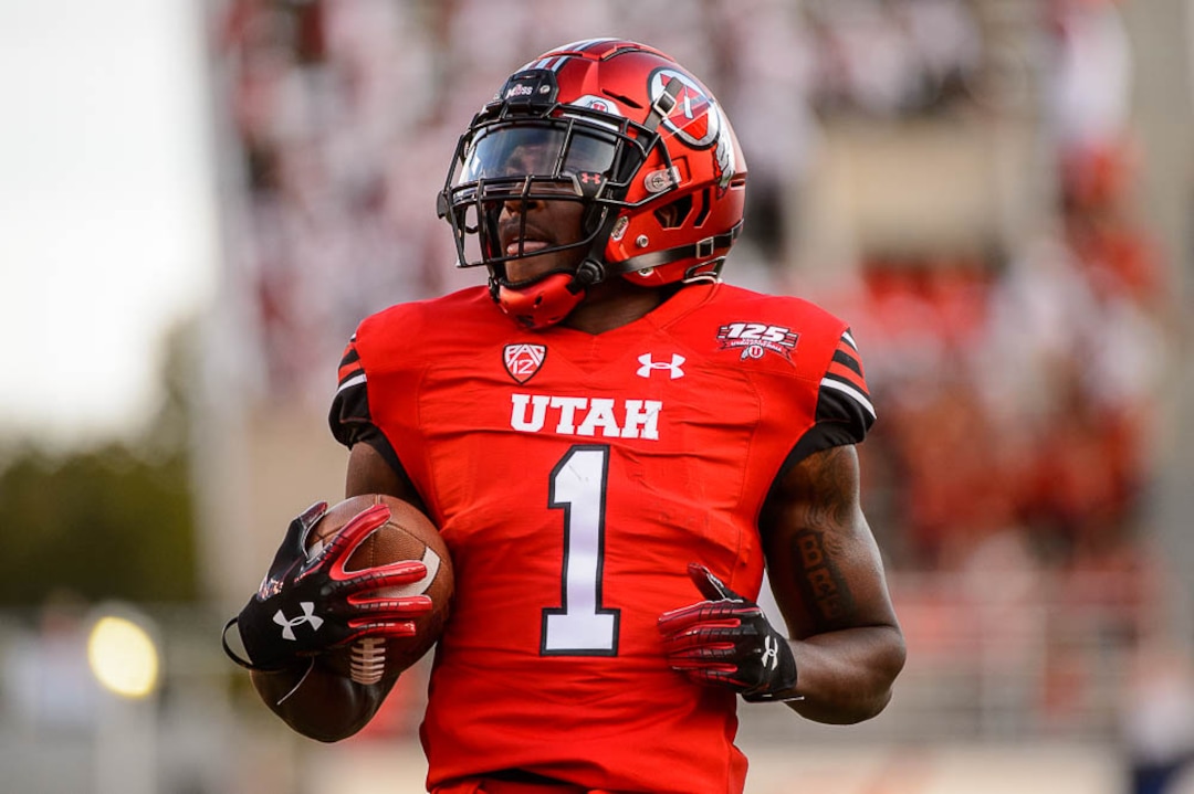 (Trent Nelson | The Salt Lake Tribune)  Utah Utes defensive back Jaylon Johnson (1) as the University of Utah Utes host the Weber State Wildcats, Thursday Aug. 30, 2018 at Rice-Eccles Stadium in Salt Lake City.