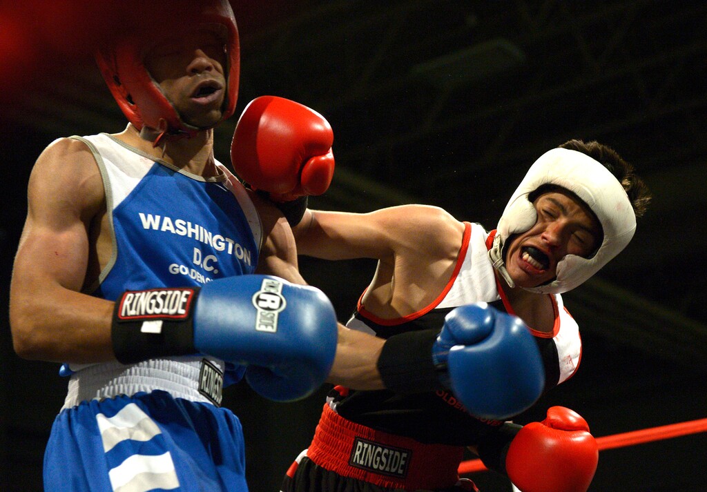 Leah Hogsten | The Salt Lake Tribune
Ogden's Diego Alvarez (right), shown here during a bout in 2016 when he defeated Paul Jerry of Washington, DC, won the Rocky Mountain Regionals championship Saturday in the 132-pound weight division and will advance to nationals for the third straight year.