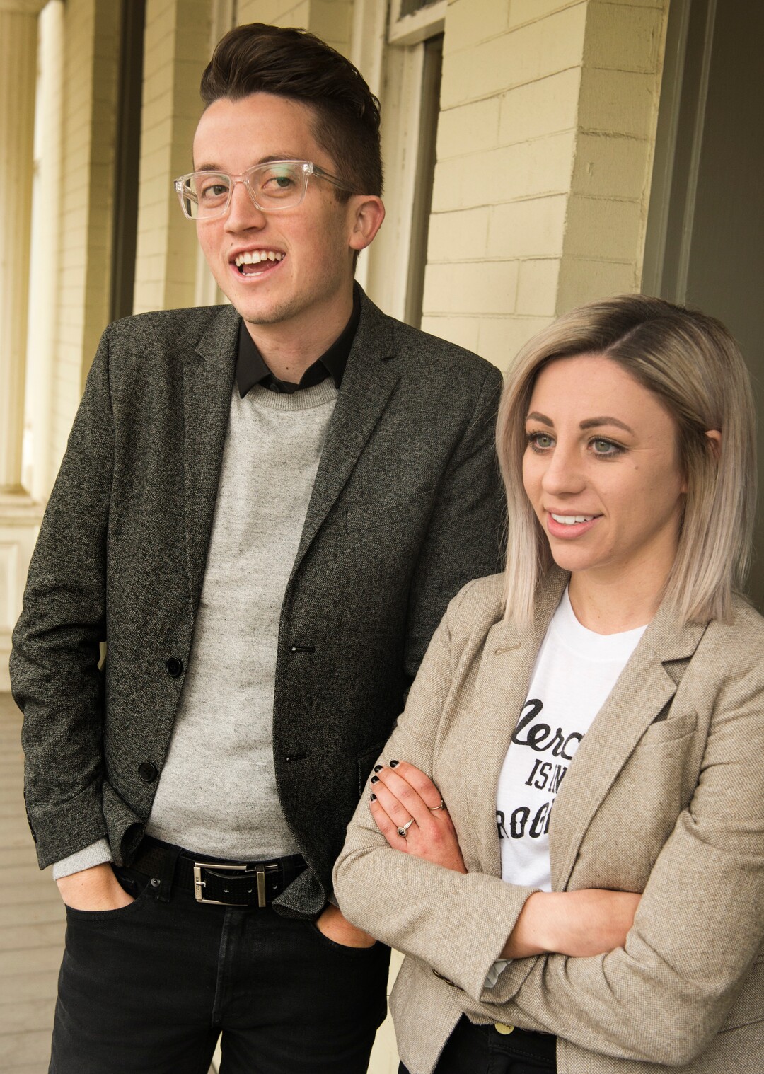 (Rick Egan  |  The Salt Lake Tribune)      Jacob Dunford, Jordan Sgro talk about the new Encircle family and youth resource center that will open in Salt Lake City later this year. Friday, February 2, 2018.