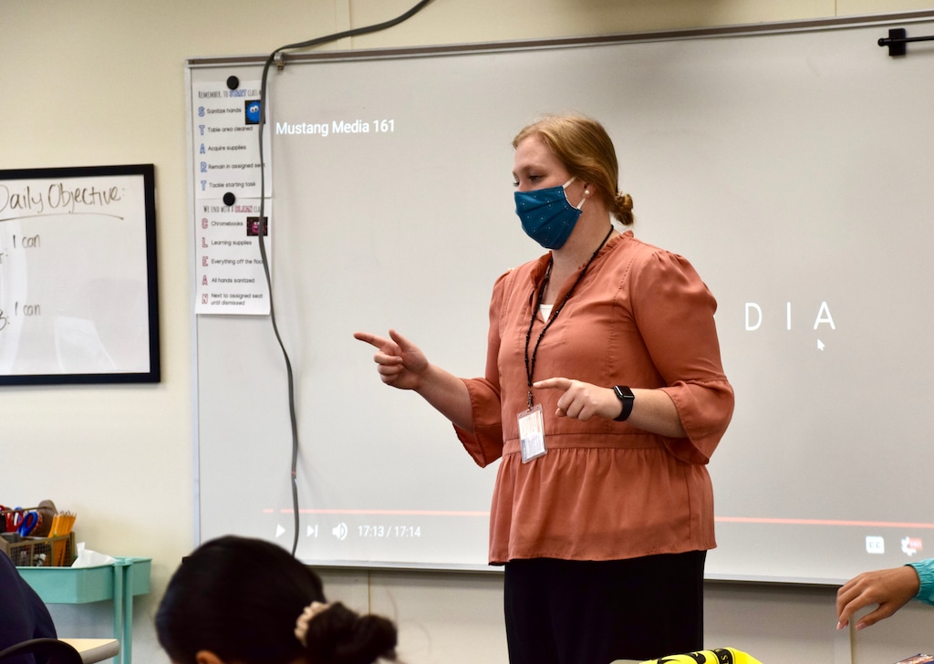 (Photo courtesy of Granite School District) Pictured is Maddison Steenblik, a new teacher at West Lake Junior High. Granite School District is giving all of its teachers and school employees a bonus.