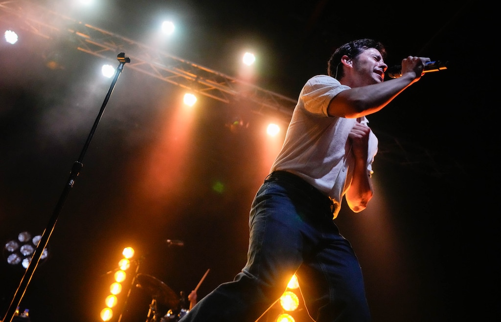 (Francisco Kjolseth | The Salt Lake Tribune) David Archuleta performs at The Complex in Salt Lake City as part of his Earthly Delights Tour on Friday, Sept. 19, 2025. Archuleta will return to perform in SLC this November on his "Warm Me Up" holiday tour. 