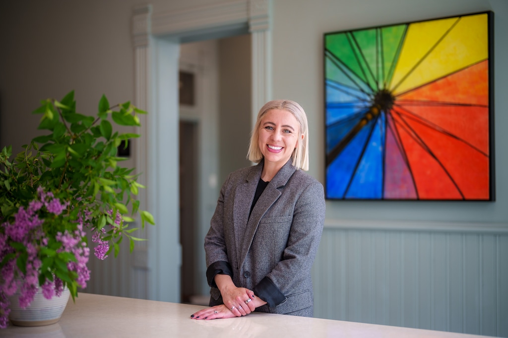 (Trent Nelson  |  The Salt Lake Tribune) Jordan Sgro, executive director of Encircle, at the nonprofit's new Heber City house, on Thursday, June 8, 2023.