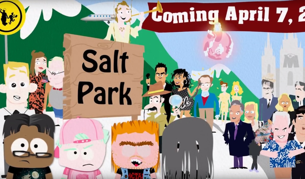 A screen capture from "Salt Park," a YouTube series that parodies "South Park" created by activist Fred Karger.