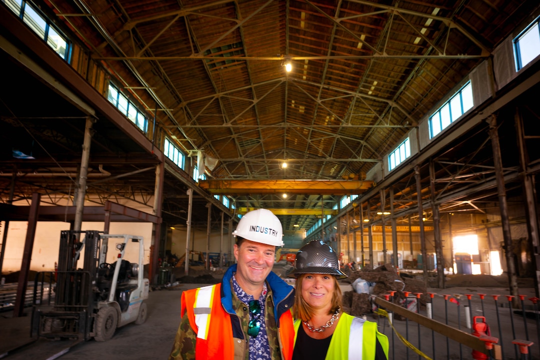 (Trent Nelson  |  The Salt Lake Tribune) Industry co-founders Jason and Ellen Winkler at a foundry they are renovating in Salt Lake City's Granary District on Thursday, Oct. 31, 2019.