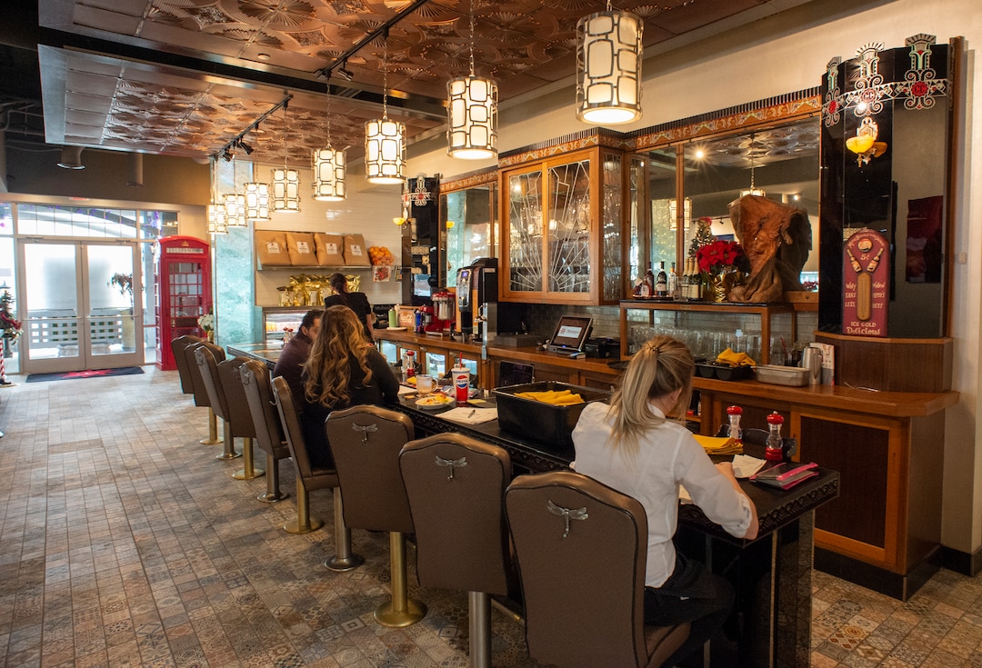 (Rick Egan  |  The Salt Lake Tribune)    Jim Leahy purchased and restored the antique booths, tables, chairs from Salt Lake City's icoic Lambs Grill  for his Tru Religion Pancake & Steakhouse, which opened recently in Orem, Friday, Dec. 28, 2018.