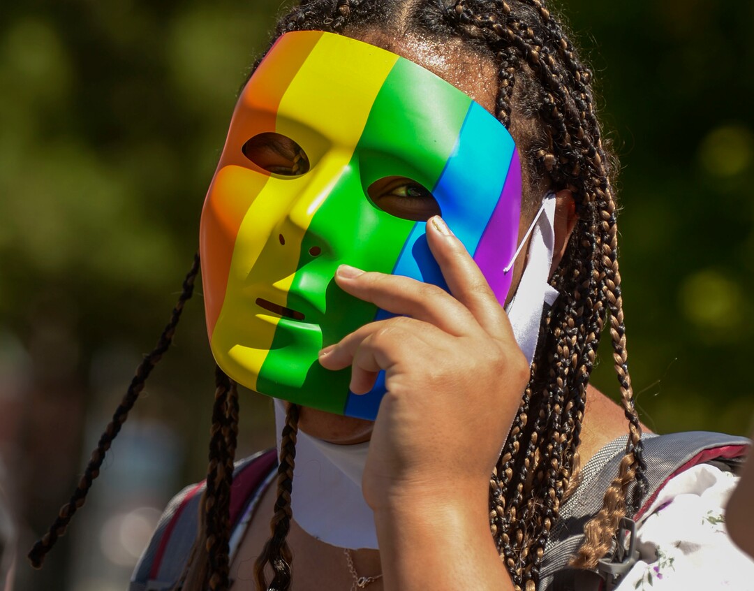 (Leah Hogsten  |  The Salt Lake Tribune) Over 1,000 Pride for Pride for Black Lives Matter supporters rallied at Liberty Park, Sunday, June 14, 2020 for over three hours before marching throughout Salt Lake City to join the Las Vidas Negras Importan Rally at Washington Square.