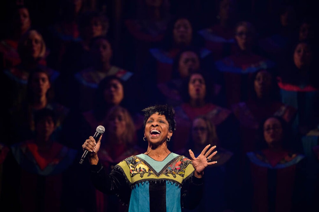 (Trent Nelson | The Salt Lake Tribune)  The dress rehearsal for “Be One,” an event put on by the LDS Church to celebrate the 1978 revelation on the priesthood on its 40th anniversary (which is June 1), in Salt Lake City, Thursday May 31, 2018. Gladys Knight.