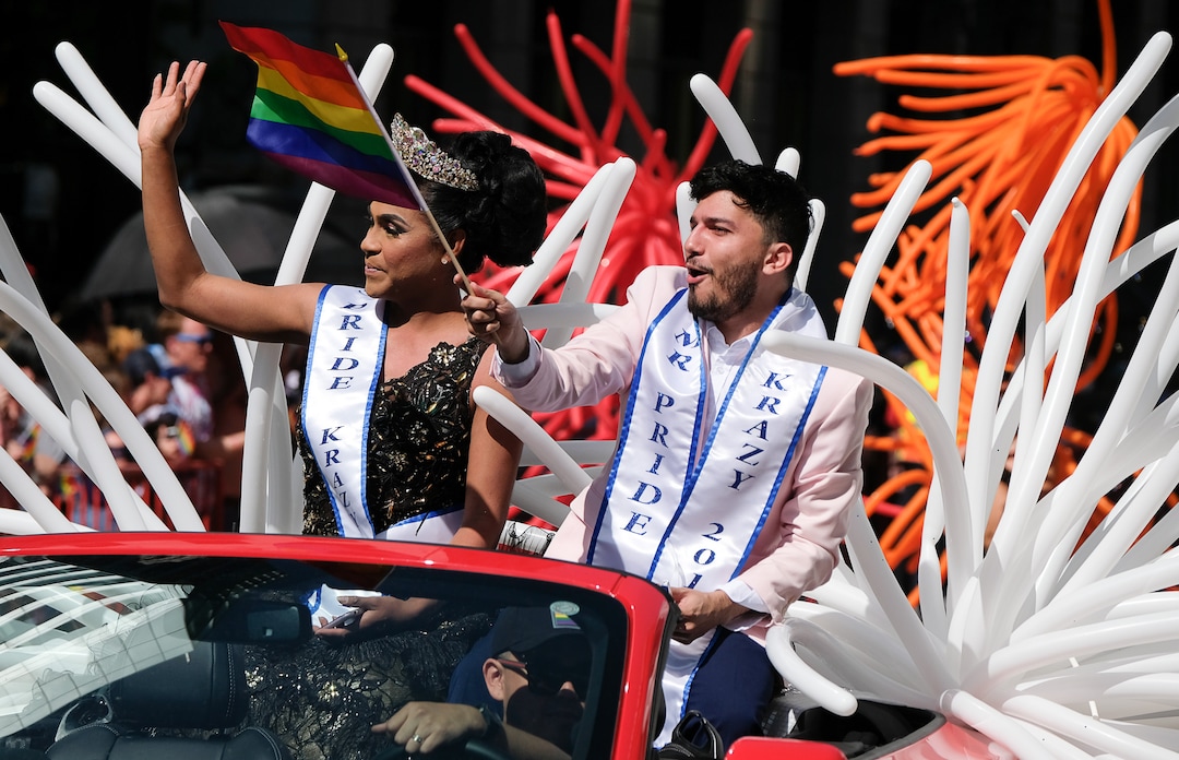 (Francisco Kjolseth  |  The Salt Lake Tribune)  Thousands participate in the Utah Pride Parade in Salt Lake City on Sunday June 2, 2019.