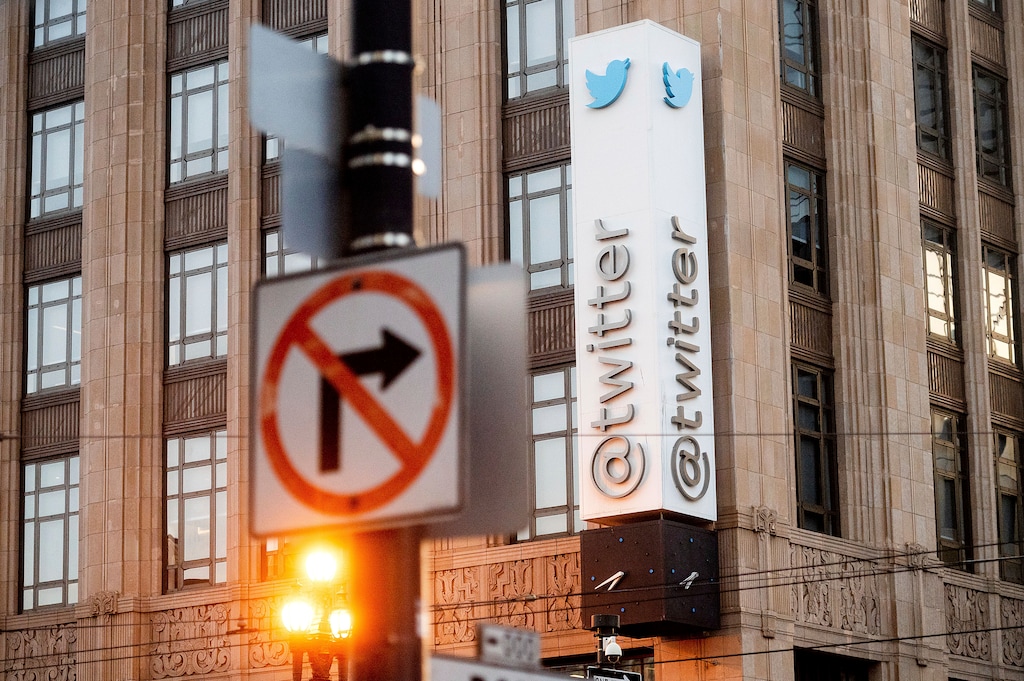 (Noah Berger | AP file photo) A sign hangs at Twitter headquarters on, Jan. 11, 2021, in San Francisco. A Utah lawmaker wants to crack down on social media censoring or restricting free speech.