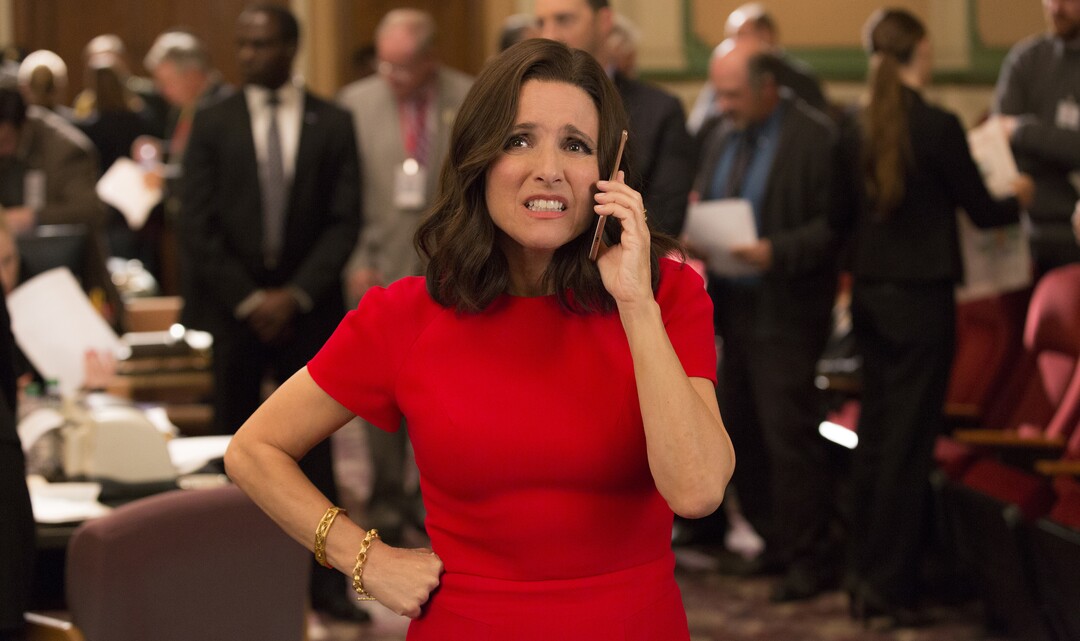 (Photo courtesy Justin M. Lubin/HBO): Julia Louis-Dreyfus stars as former President Selina Meyer in "Veep."